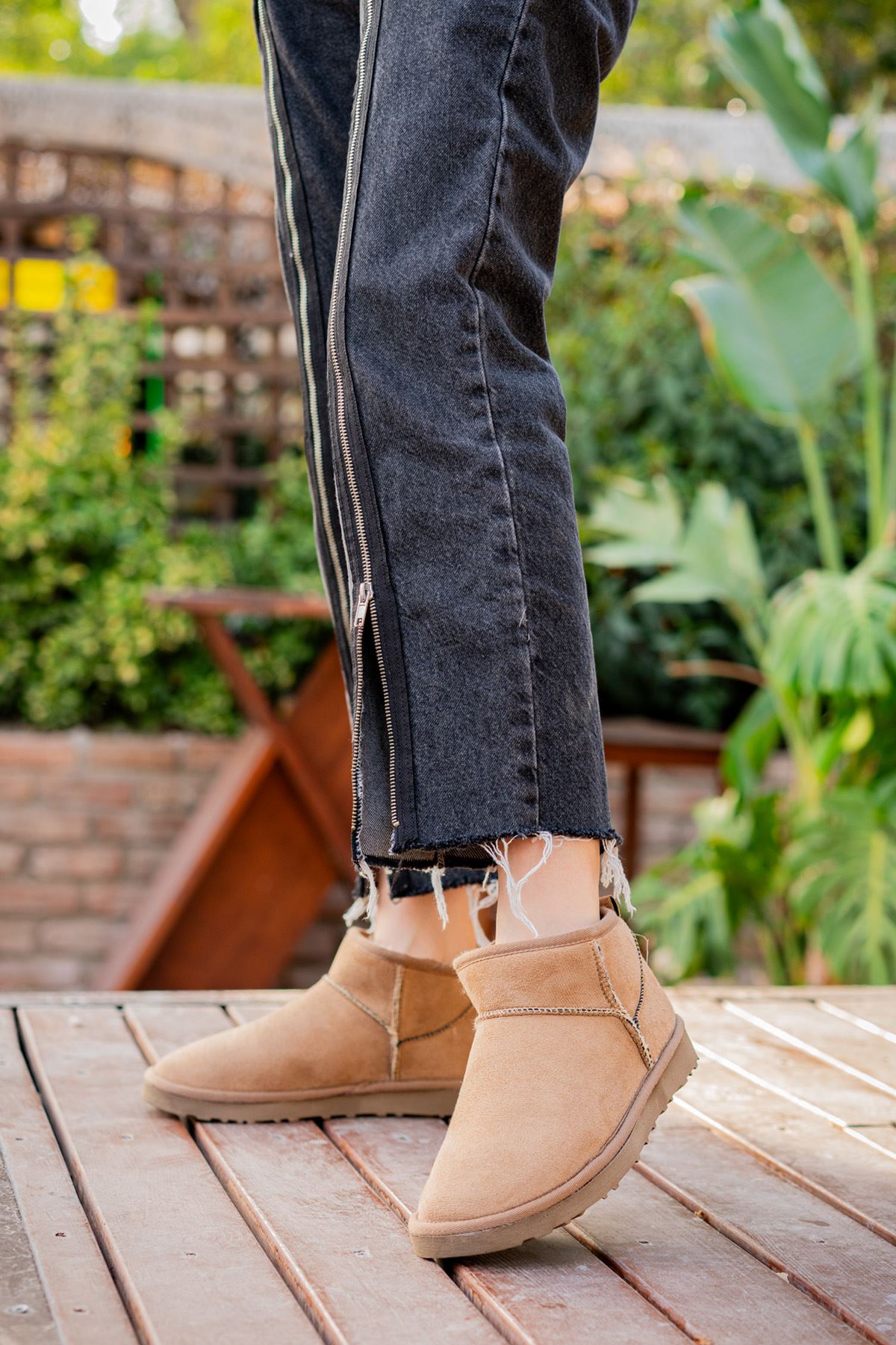 Freemax Kadın Garantili İçi Kürklü Hafif Taban Mini Bot Uggmini301 Vizon