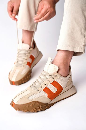 Freemax Unisex  Konforlu Outdoor Spor Ayakkabı 2356 Bej Orange