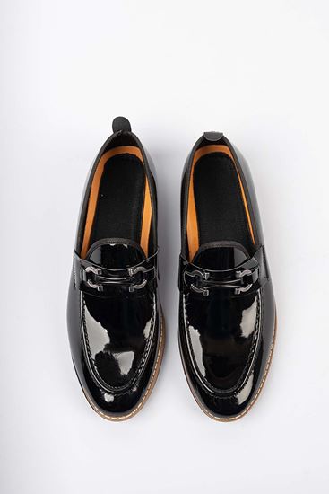 Freemax Loafer Erkek Ayakkabı Rok.230 Rugan Siyah