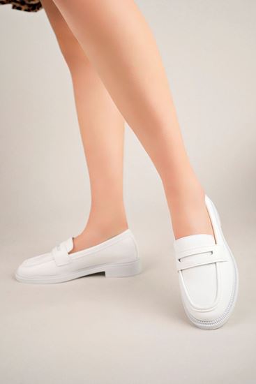 Freemax Kadın Hafif Rahat Makosen Ayakkabı abb.805 Beyaz