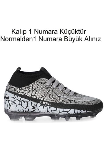 Freemax Unisex Çoraplı Krampon Futbol Ayakkabısı Freemax.1071 Siyah Gümüş