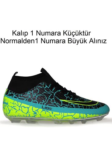 Freemax Unisex Çoraplı Krampon Futbol Ayakkabısı Freemax.1071 Su Yeşili
