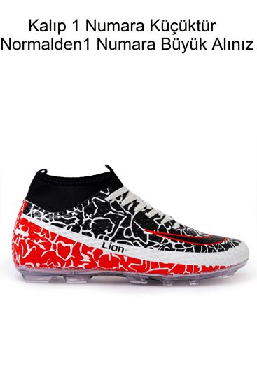 Freemax Unisex Çoraplı Krampon Futbol Ayakkabısı Freemax.1071 Beyaz Siyah