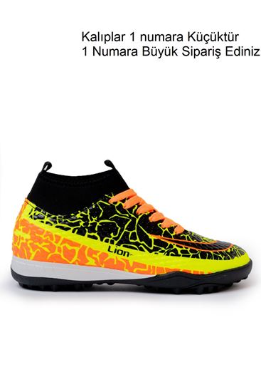 Freemax Unisex Çoraplı Halı saha Futbol Ayakkabısı Freemax.1072 Sarı Turuncu