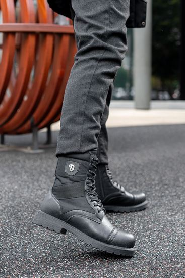 Freemax Su ve Soğuk Geçirmez Fermuarlı Kaymaz Kauçuk Taban Kışlık Garantili Erkek Postal Bot DRG.901 SİYAH