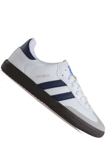 Freemax Uniseks Sneaker Esnek Yumuşak Spor Ayakkabı Samba.530 Beyaz Lacivert