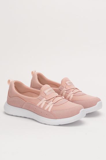 Freemax Kadın Spor Sneaker Babet Esnek, Yumuşak, Hafif, Günlük Ayakkabı Drg.223 Pudra