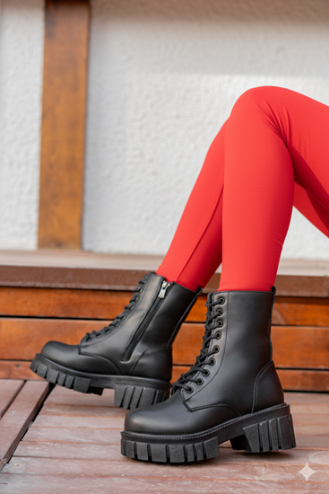 Freemax Su Geçirmez İçi Kürklü Fermuarlı Çok Hafif Dikişli Taban Garantili Kışlık Kadın Bot Freemax.ZEN.BOT.2225 Siyah