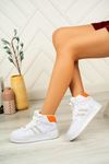 Freemax Unisex Garantili  Sneaker Spor Bot Ayakkabı Freemax.177 Beyaz Oranj