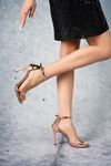 Freemax Kadın 10 cm Topuklu Klasik Ayakkabı 1451 Dore