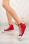 Freemax Kadın Hafif Keten Esnek Taban Spor Sneaker Ayakkab Freemax 4200 Kırmızı