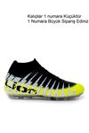 Freemax Unisex Çoraplı Krampon Futbol Ayakkabısı Sarı Siyah